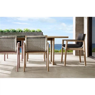 Mobili da pranzo da giardino in teak