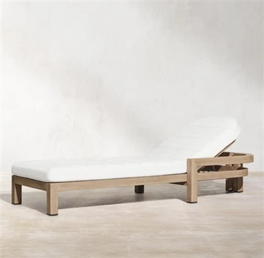 Sedia a sdraio reclinabile in teak